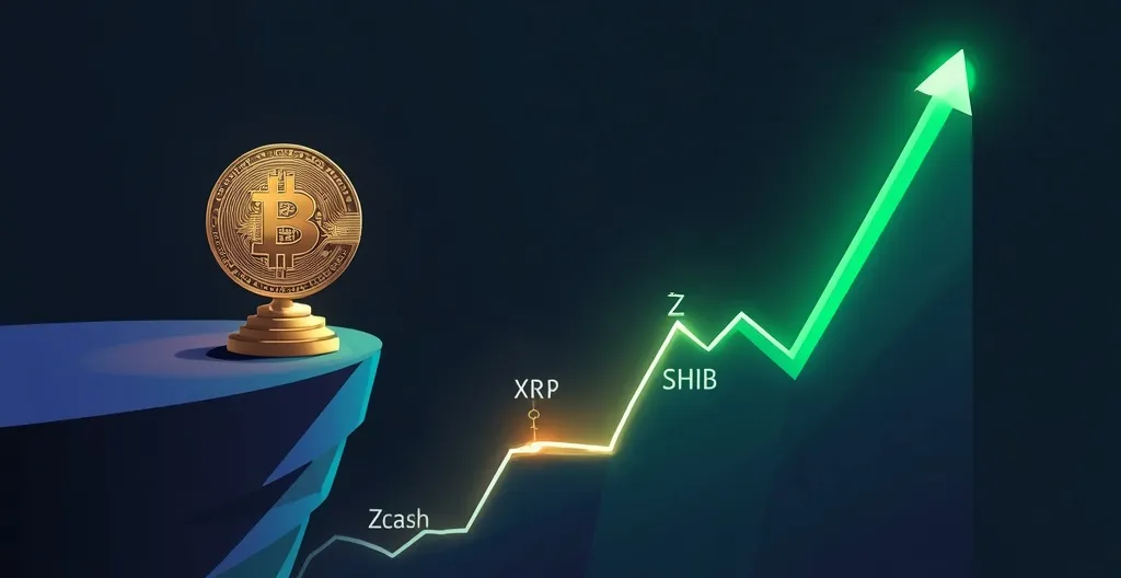Bitcoin Consolidates, XRP Defends $1, SHIB Weakens and Zcash Leads the Pack
