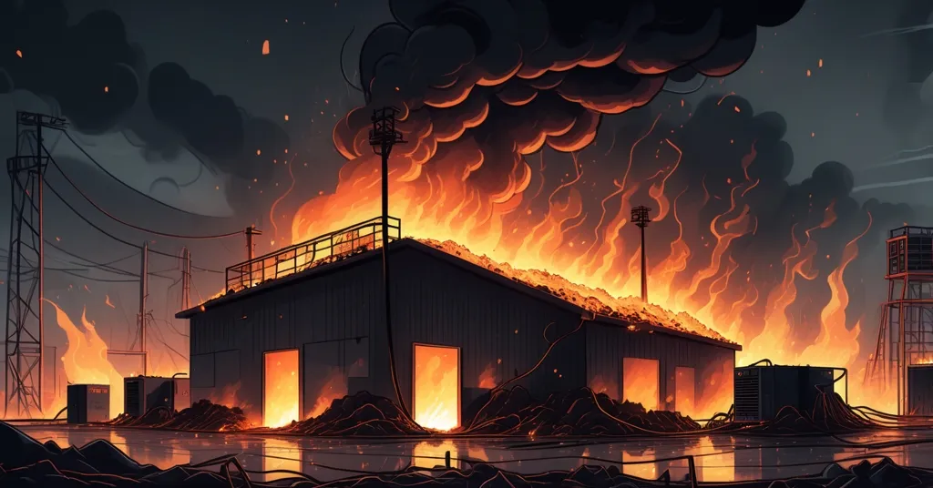 Bitcoin Mining Crisis: Fire Halts Greenidge Facility, Disrupts NYDIG Operations